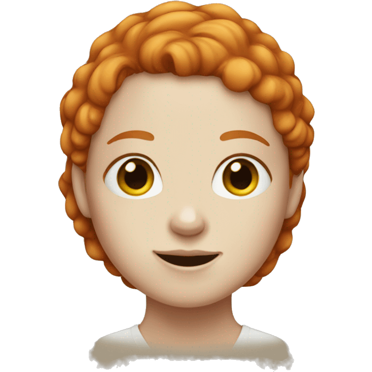 ginger girl with white skin and freckles emoji