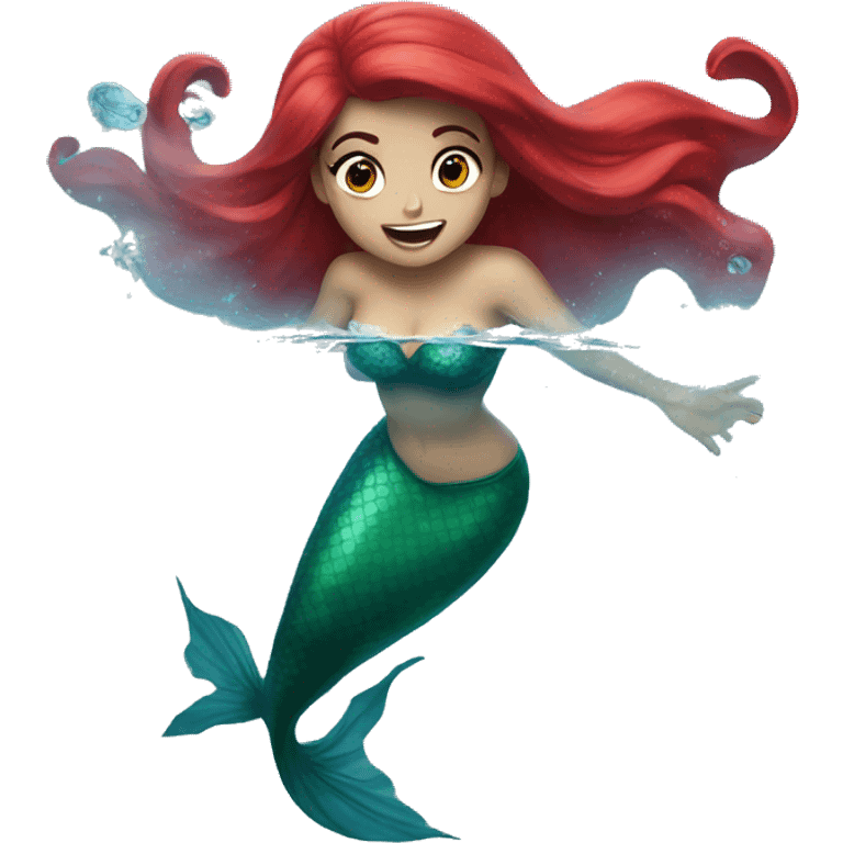 Ariel under water emoji