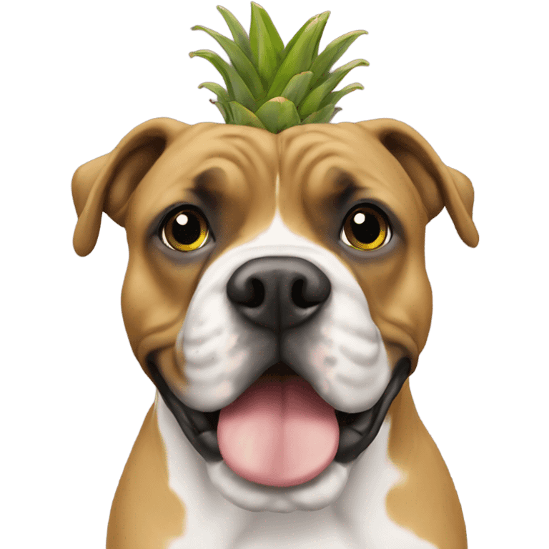 English Staffordshire eating pineapple  emoji