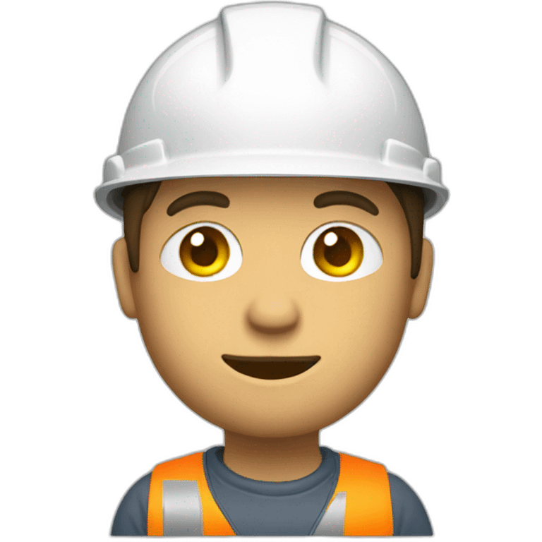 Construction worker holding phone emoji