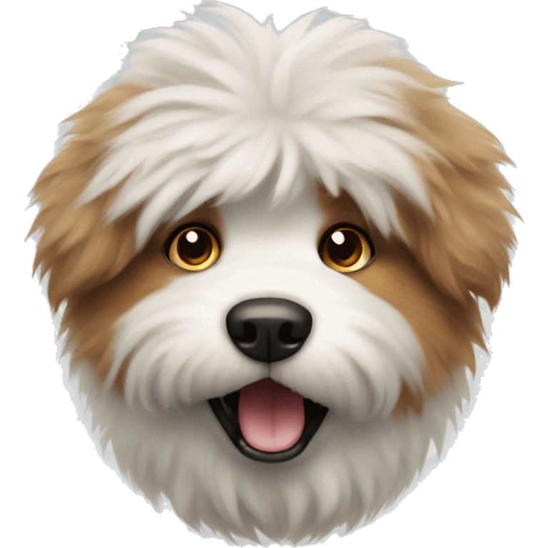 fluffy dog with open mouth emoji