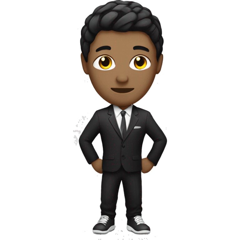 Handball player with a white and black suit emoji