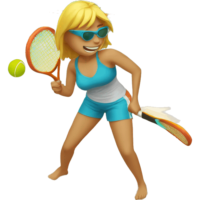 beach tennis emoji