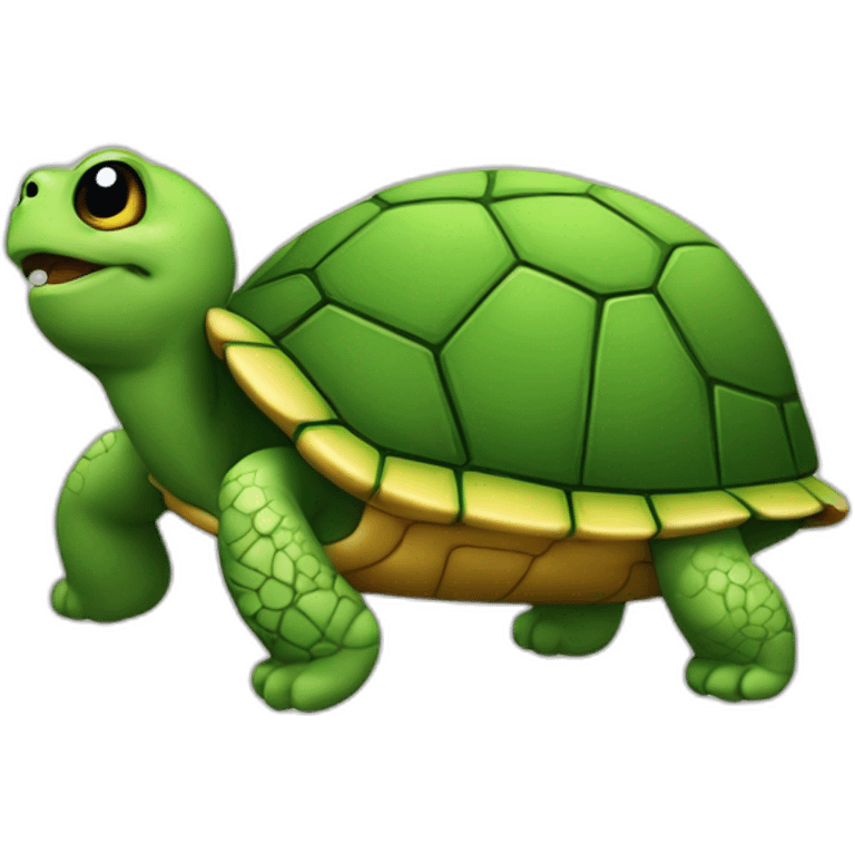 Tortue sur chat emoji