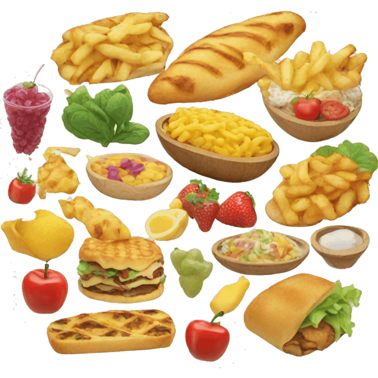 lots of food emoji