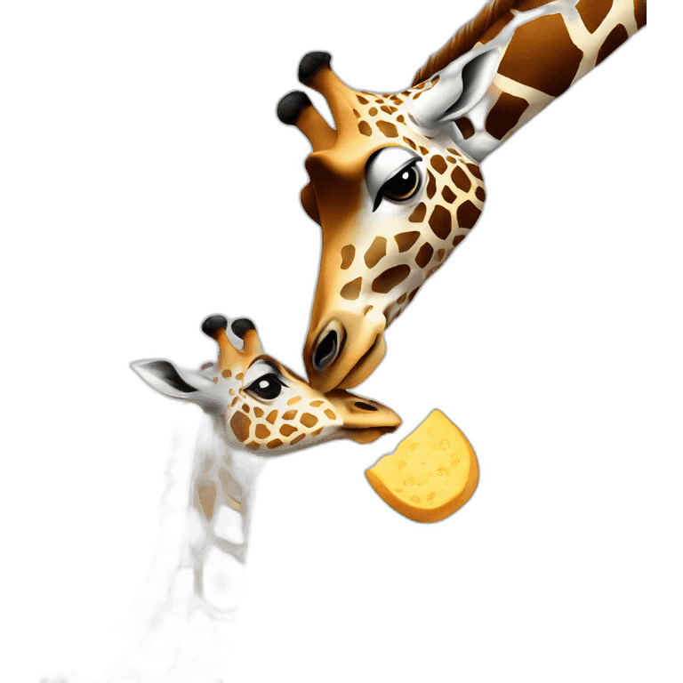 Giraffe eating a giraffe emoji