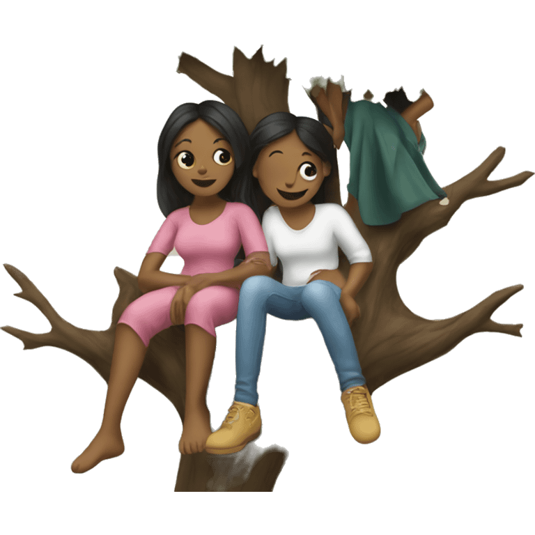 girlfriends in a tree emoji