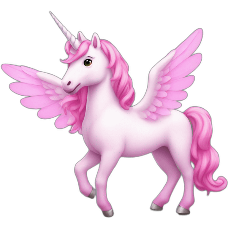 pink unicorn with wings emoji