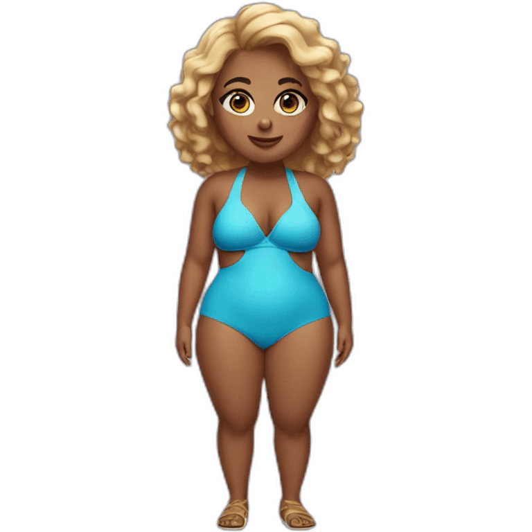 chunky chic in swimsuit emoji