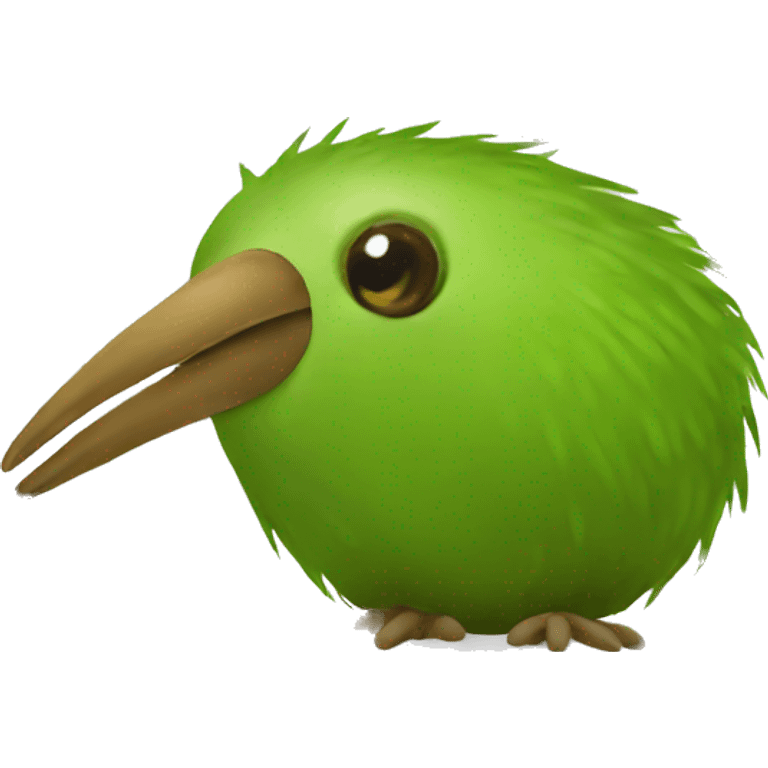 kiwi bird in the shape of a kiwi fruit emoji