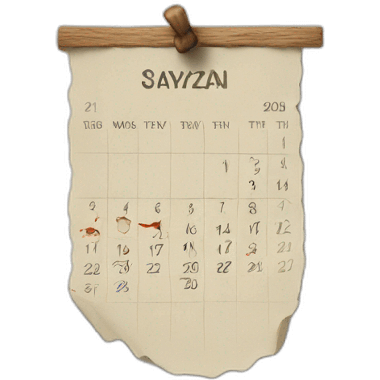 Hand-torn calendar emoji