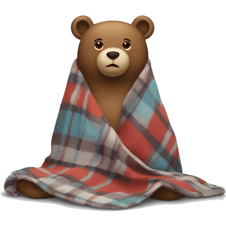 Bear with blanket emoji