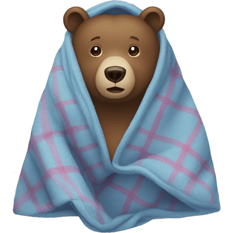 Bear in blanket emoji