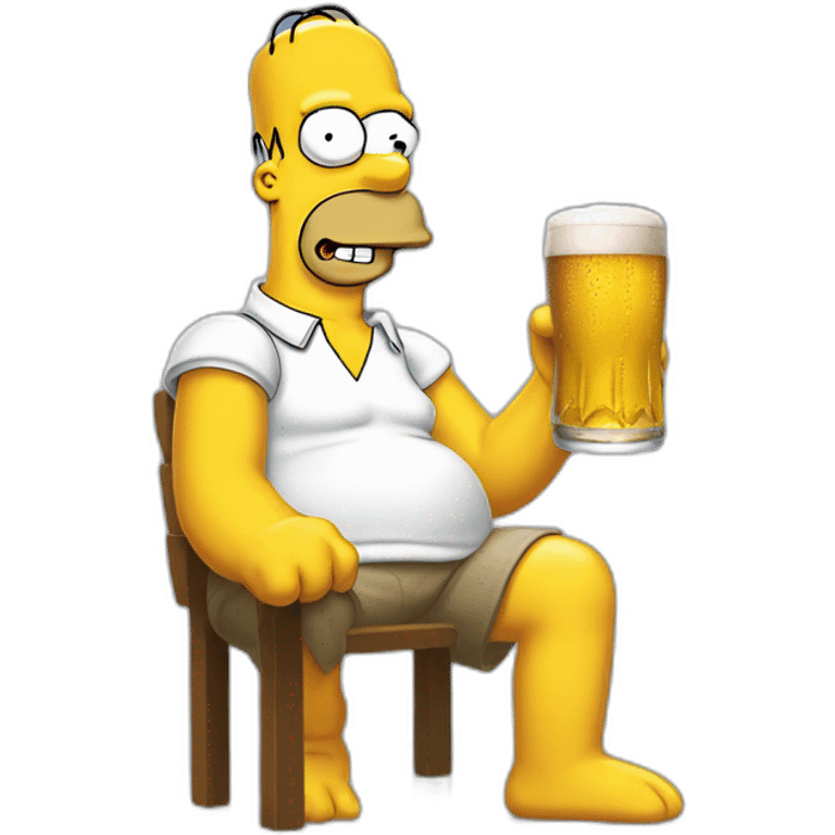 Homer Simpson drink beer emoji