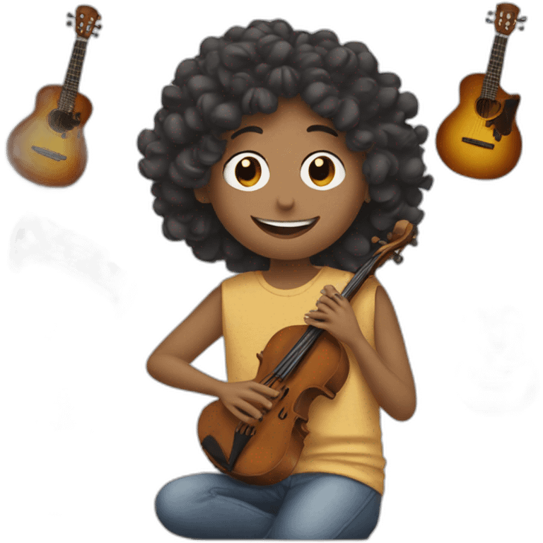 a person playing several instruments all at once emoji