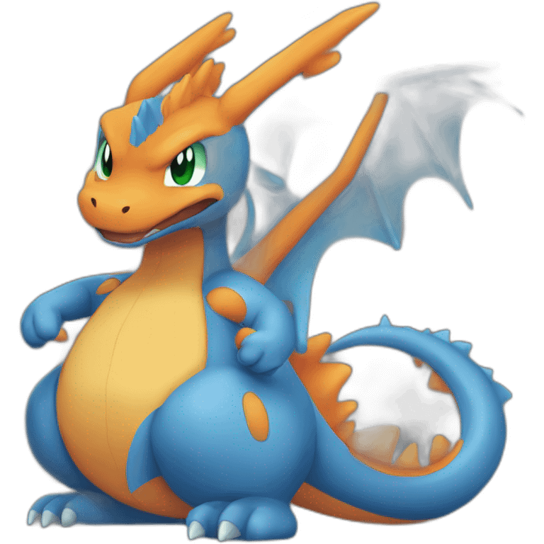 mega charizard with curly hair emoji