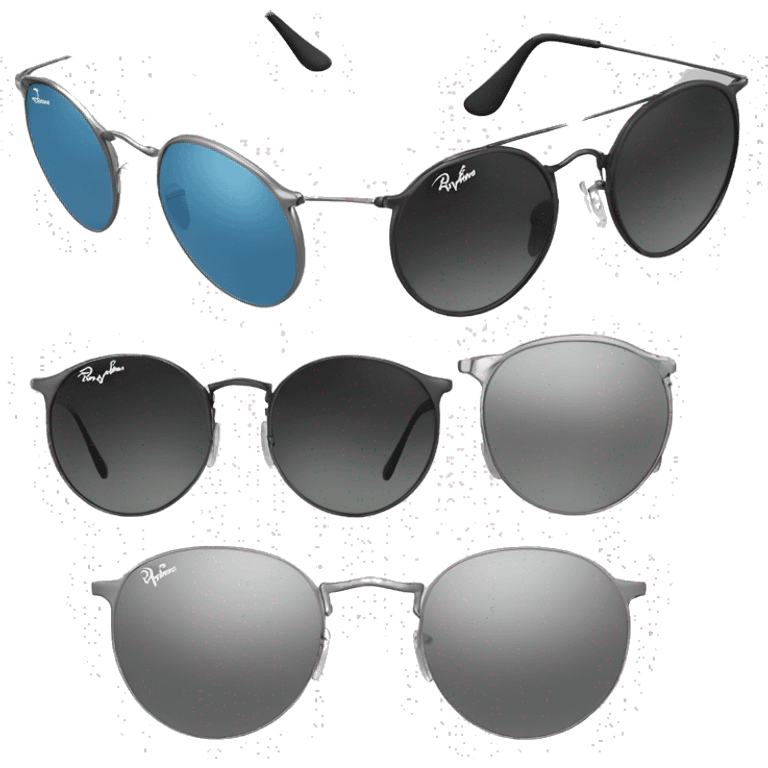 ray ban round metal sunglasses emoji