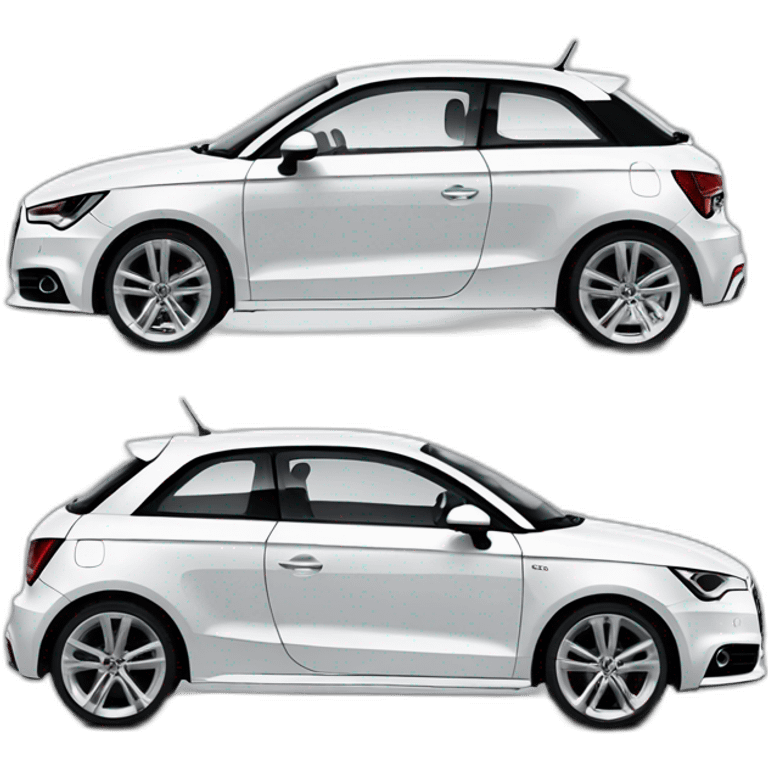 White Audi a1 s line 2011 emoji