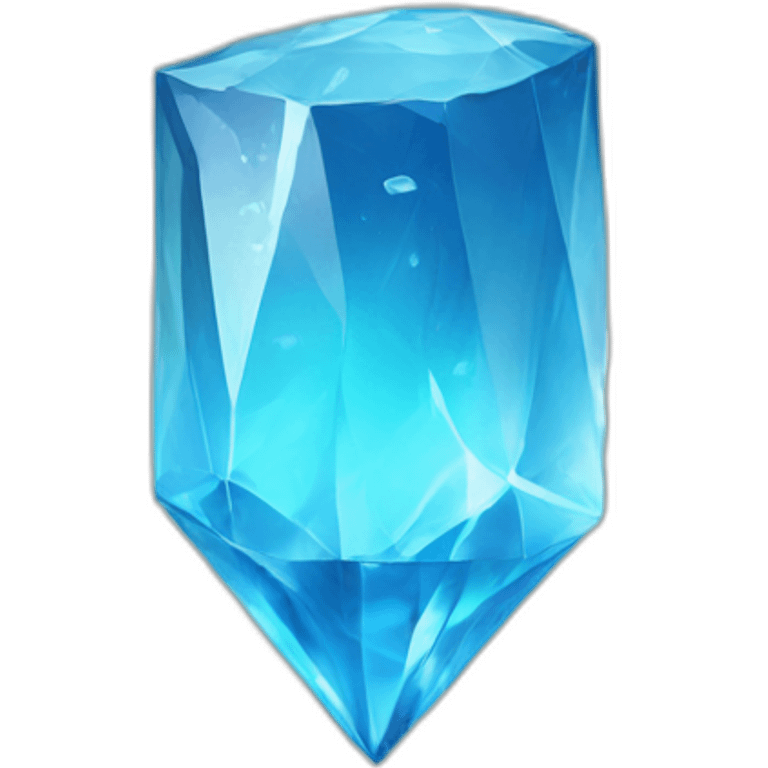 Blue crystal in bag emoji