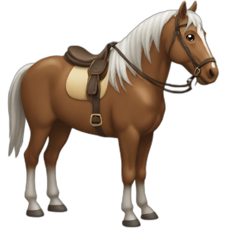 Caballo sorprendido enojado emoji