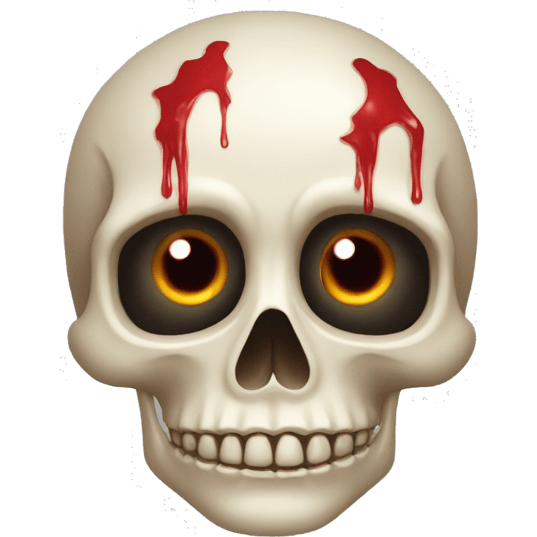 Tête de mort yeux rouge emoji