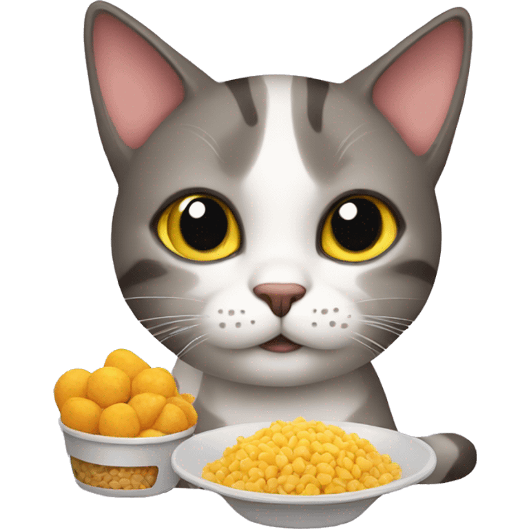 Cat with food  emoji