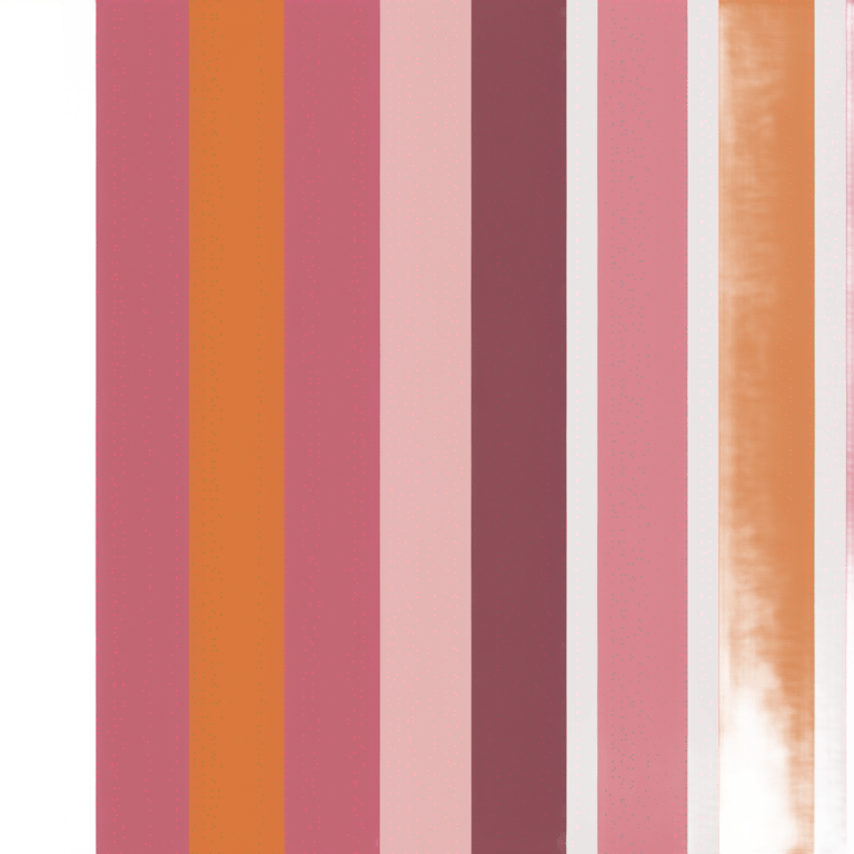 lesbian pride flag with seven horizontal stripes: dark orange, orange, light orange, white, pink, dusty pink, and dark rose. emoji