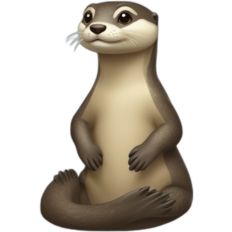 Loutre sur tortue emoji