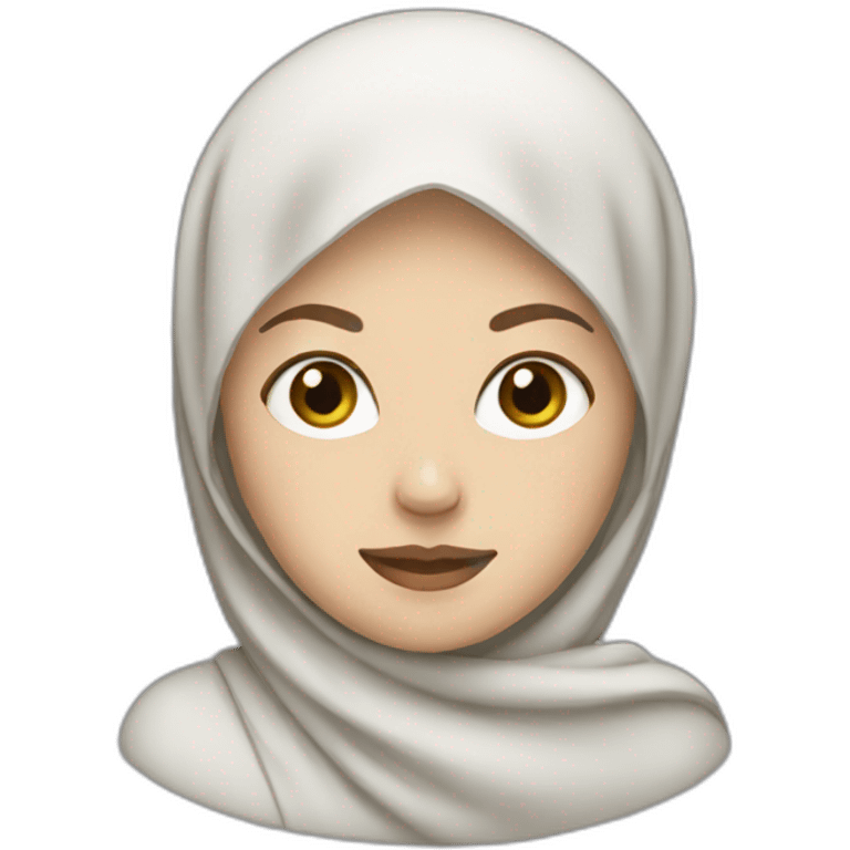 white woman wearing a hijab emoji