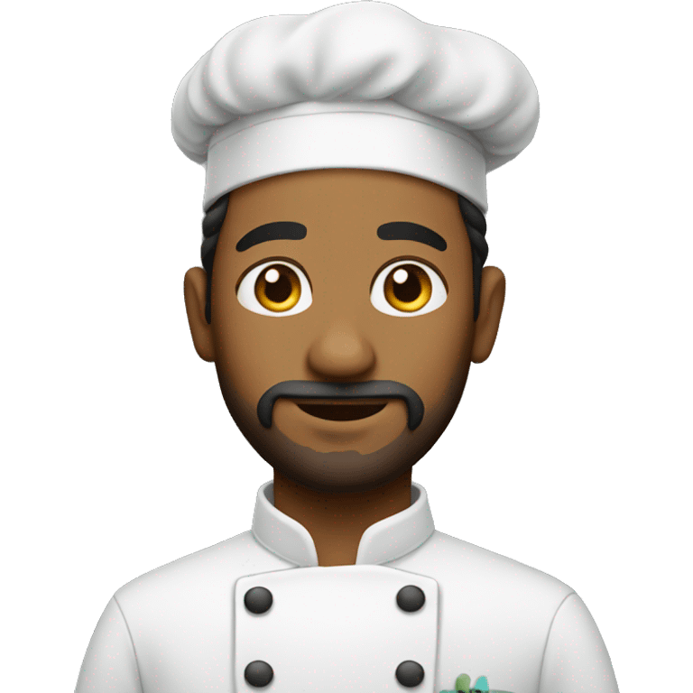 Chef with man bun emoji