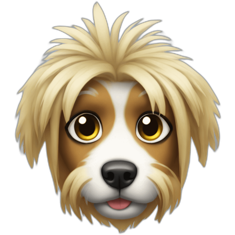 cute misfits hair punk dog emoji