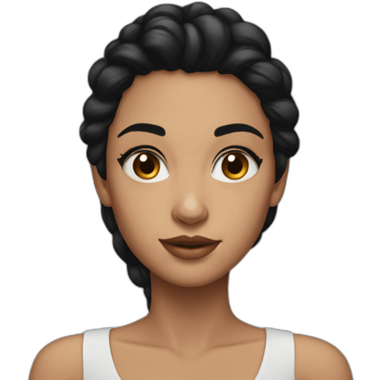 irina beautiful girl black hair emoji