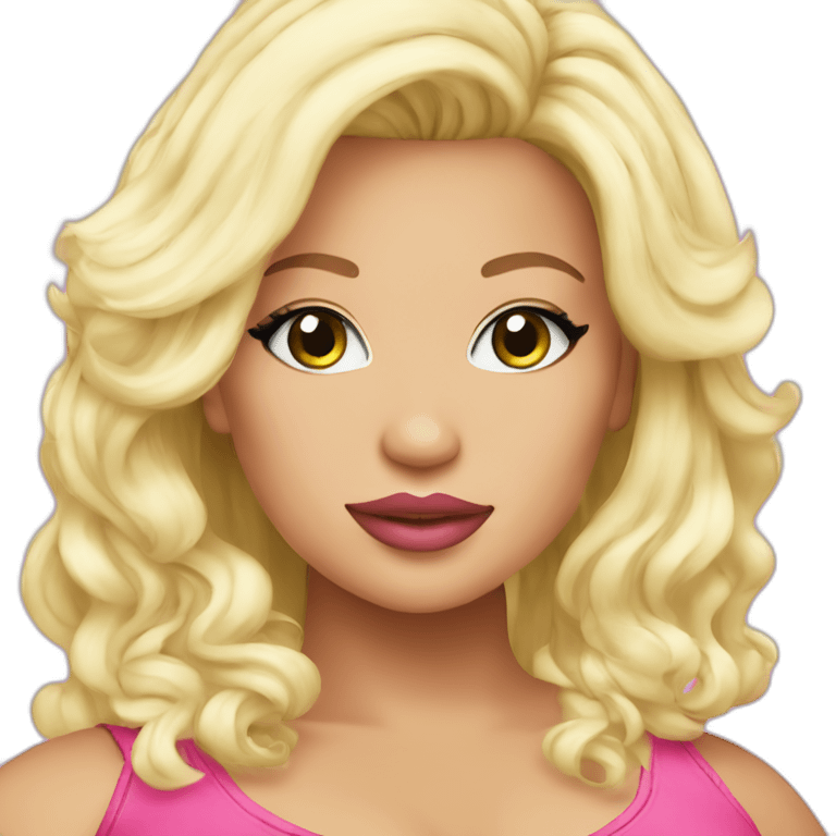 Trisha Paytas wearing pink emoji