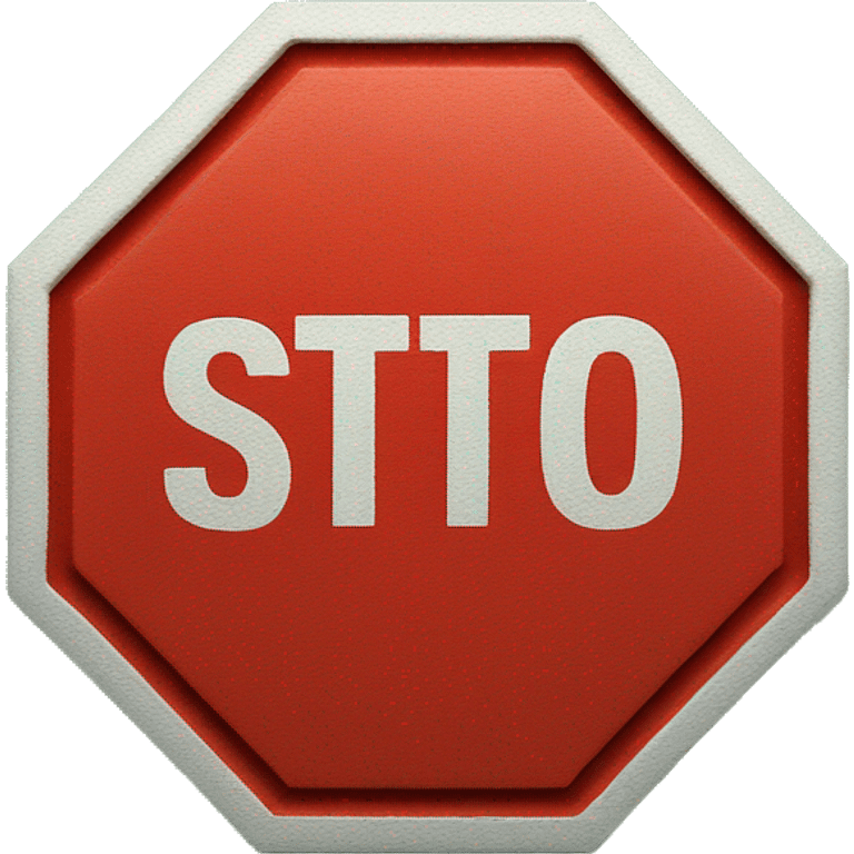 Red and green stop sign emoji