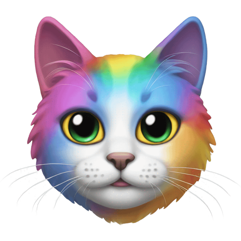 Rainbow cat emoji