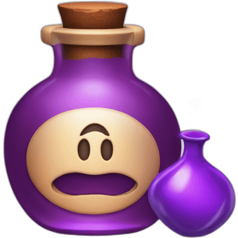 Violet Potion with p letter written emoji