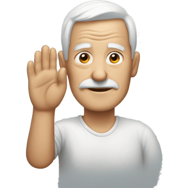 Old man doing L with his hand emoji