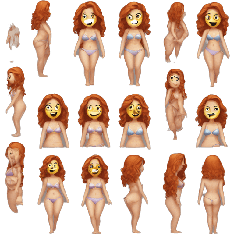 Curvy redhead in tight bikini body sfw emoji