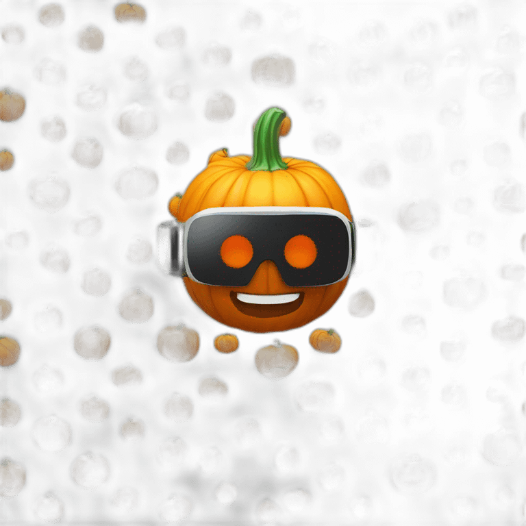 pumpkin in vr headset emoji