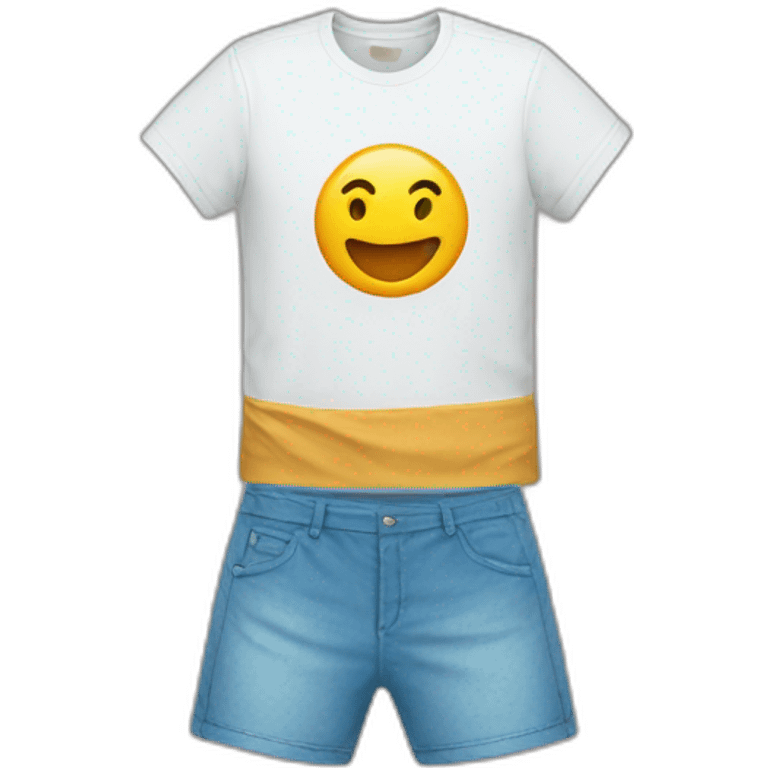 T-shirt and shorts emoji