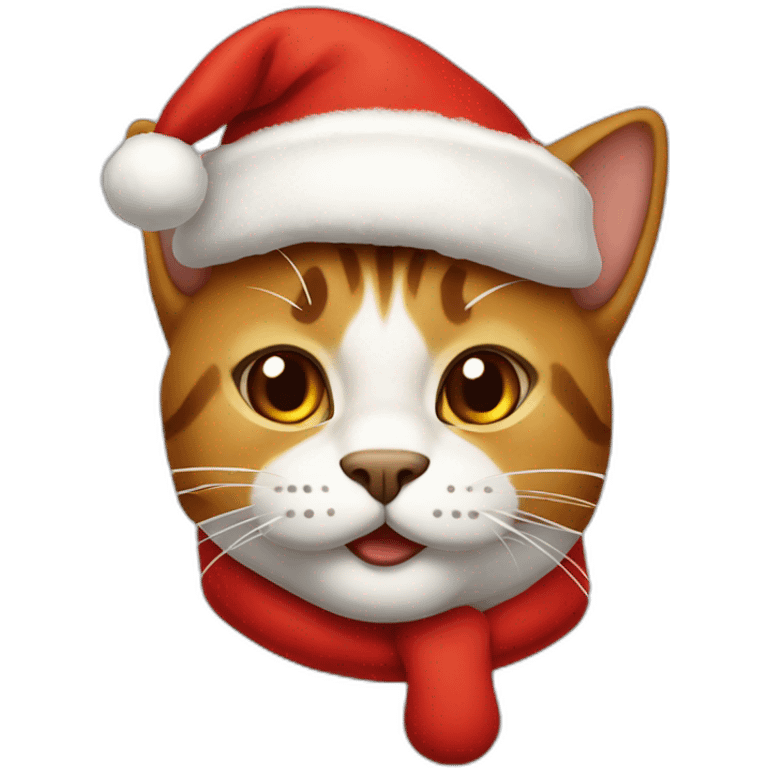 Gato disfrazado de Santa Claus  emoji