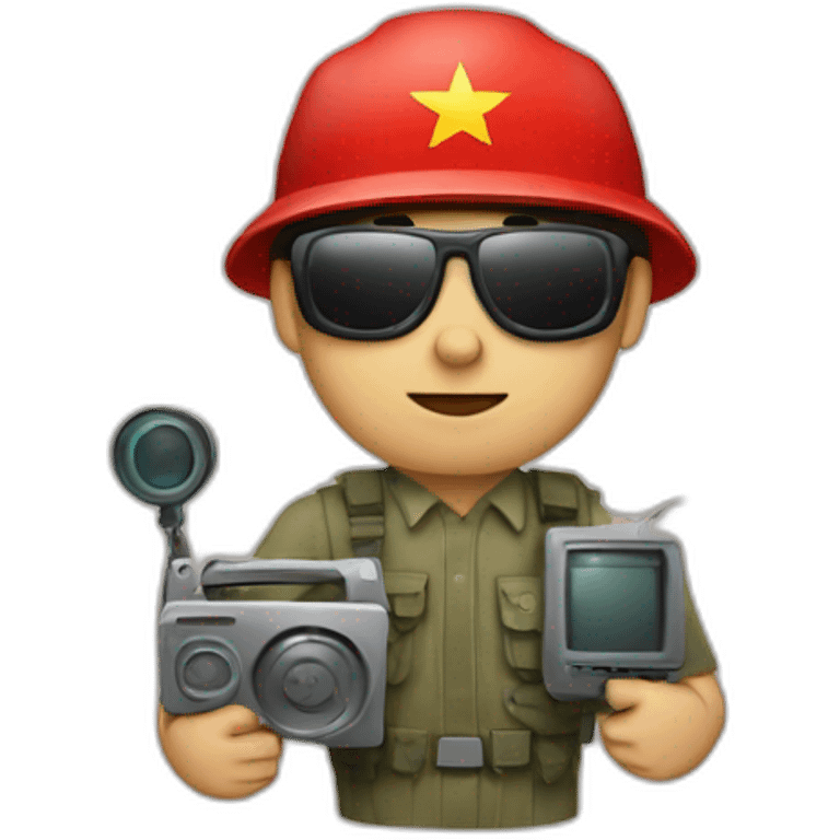 Communist with gadgets emoji