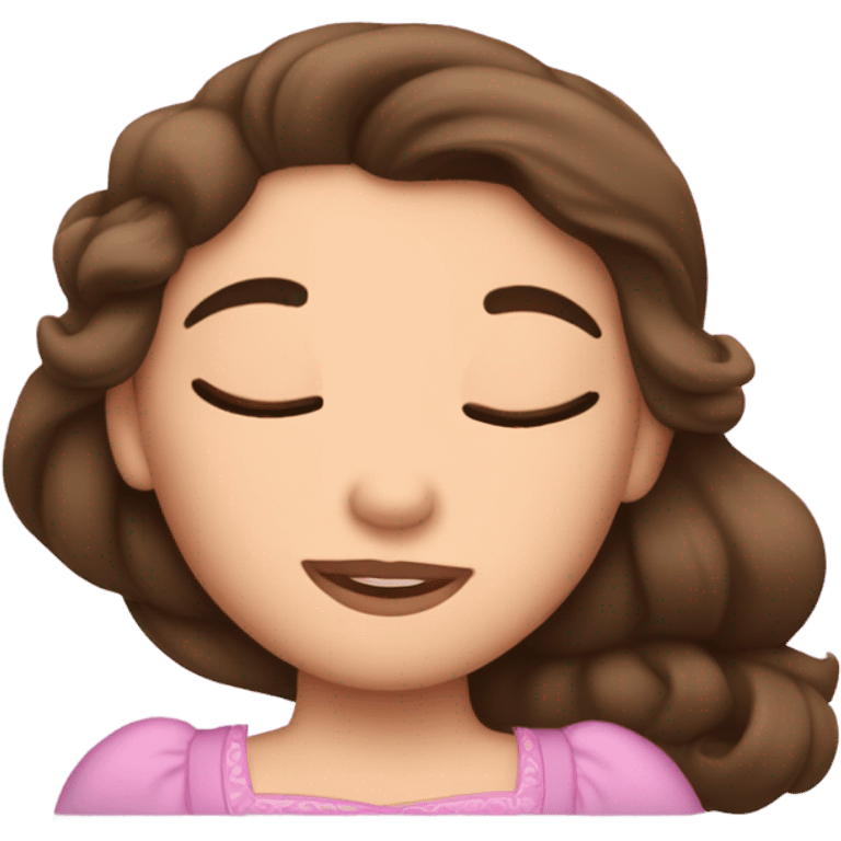 Sleeping brunette beauty Disney emoji