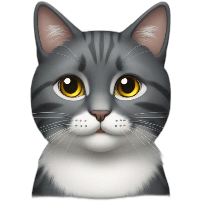 Katze schwarz grau und katze schwarz weiß emoji