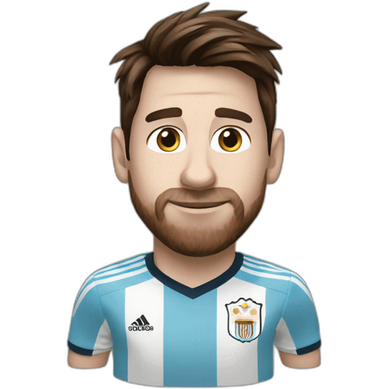 Messi with Argentina Shirt emoji