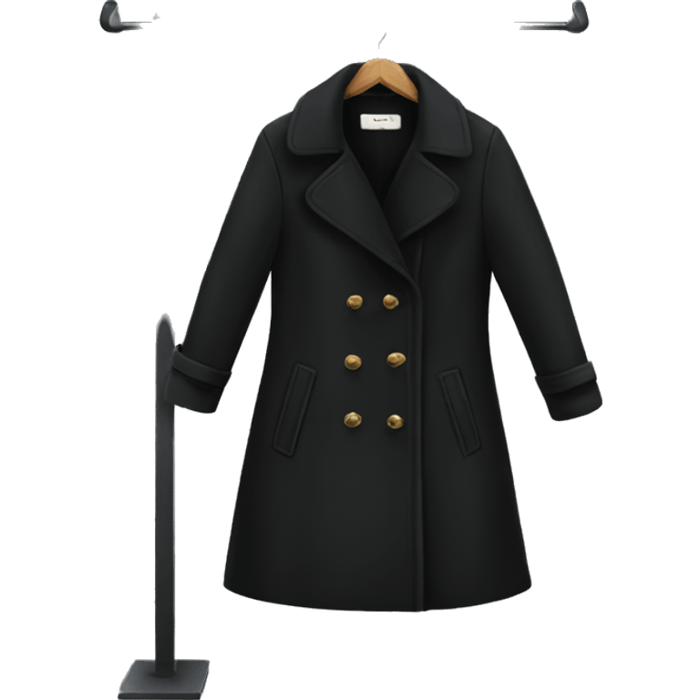 coat rack black dress emoji