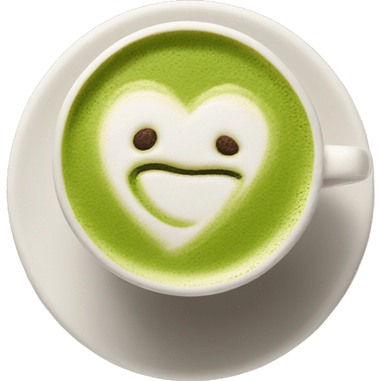 heart matcha cappucino emoji