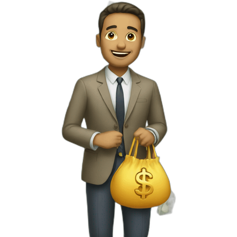 man with money bag emoji