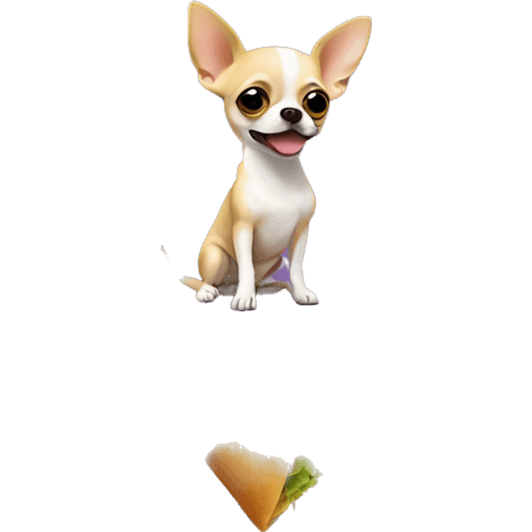 Thick Chihuahua eating Taco Bell￼ emoji