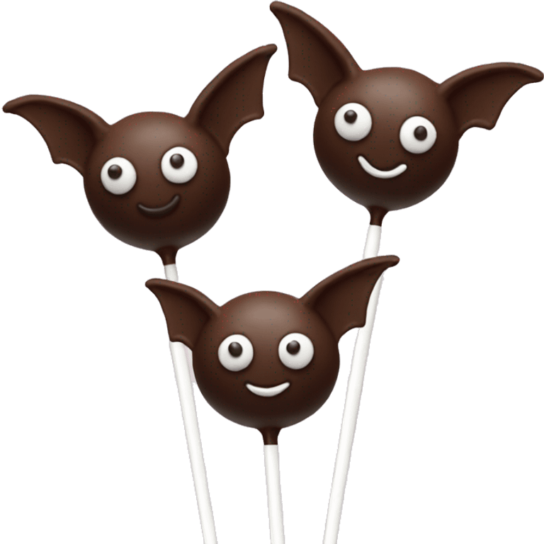 bat shaped cake pops emoji